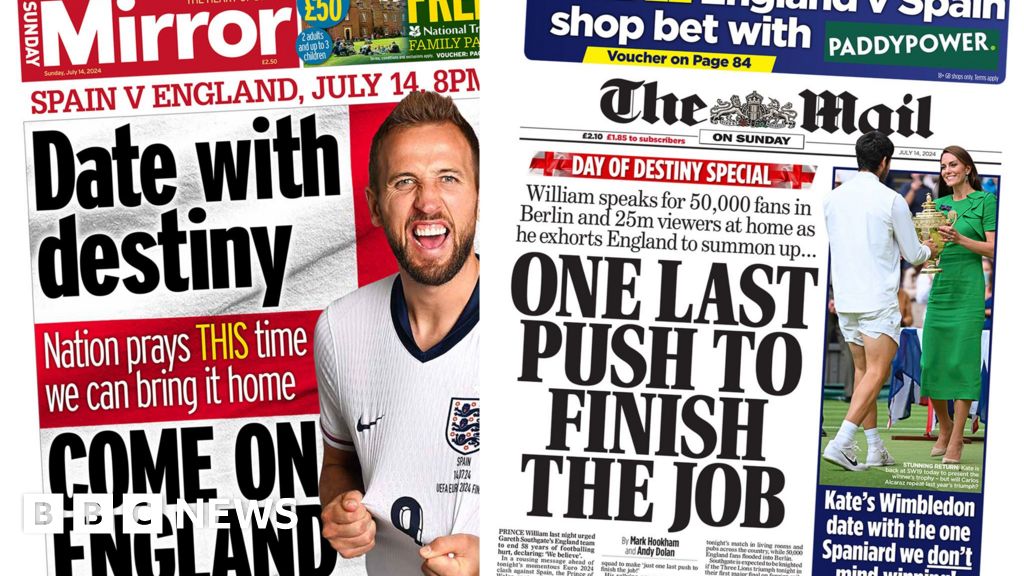 Newspaper headlines: ‘One last push’ for England’s ‘date with destiny’