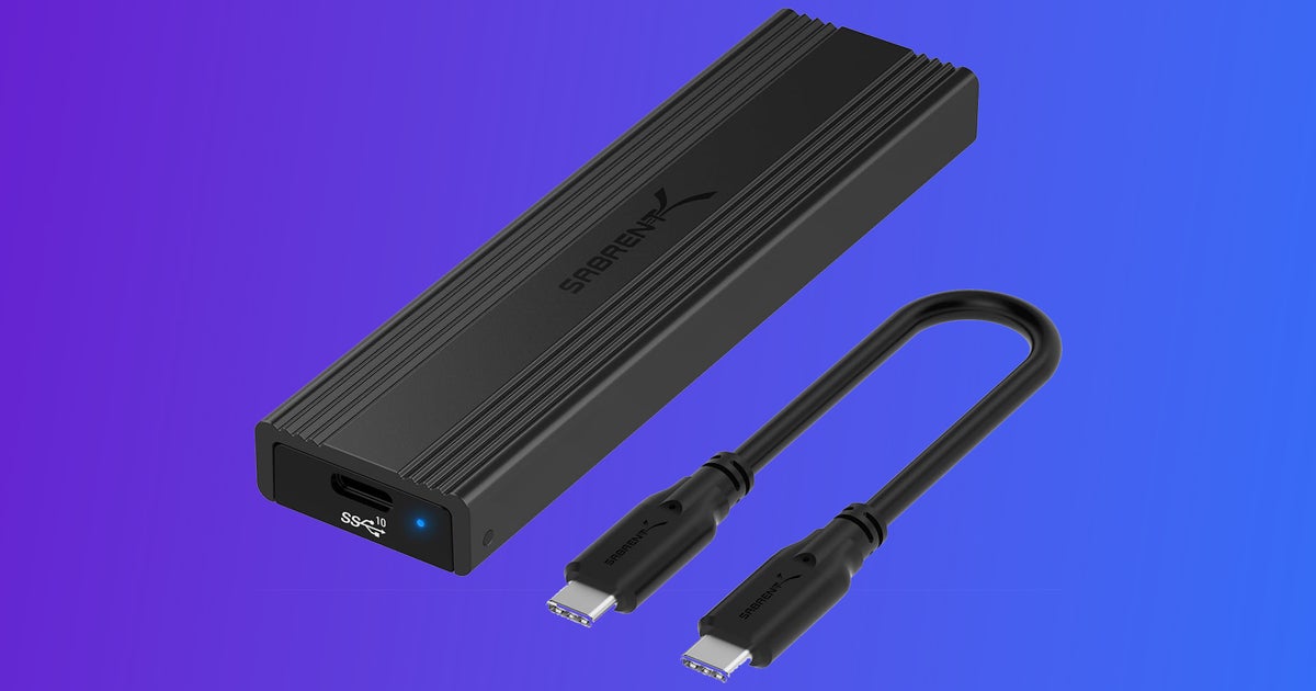 Turn your old M.2 NVMe SSD into a capacious USB drive for just £16 with this Sabrent enclosure